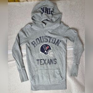 Victoria’s Secret PINK Hoodie Sweatshirt Gray NFL Logo Houston Texans Sz XS